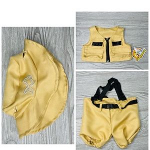 Teddy mountain fisherman w/hat outfit teddy bear clothes fit 15-17 Build-A-Bear